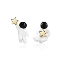 Cartoon Style Astronaut Spray Paint Alloy No Inlaid Stud Earrings main image 5