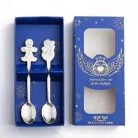 Christmas Cute Cartoon Stainless Steel Festival Tableware 1 Set sku image 12