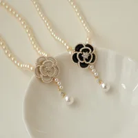 Elegant Flower Imitation Pearl Women's Necklace 1 Piece main image 3