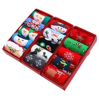 Unisex Cute Cartoon Snowman Snowflake Cotton Jacquard Crew Socks 1 Set main image 5