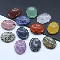 Retro Natural Crystal Jade Face Scrapping Plate Oval Thumb Print Finger Massager main image 2