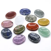 Retro Natural Crystal Jade Face Scrapping Plate Oval Thumb Print Finger Massager main image 4