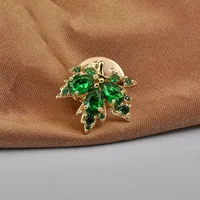 Fashion Maple Leaf Copper Plating Inlay Pearl Zircon Women's Brooches sku image 2