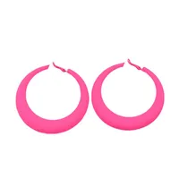 Fashion Geometric Metal Spray Paint Women's Hoop Earrings 1 Pair main image 2