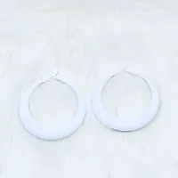 Fashion Geometric Metal Spray Paint Women's Hoop Earrings 1 Pair sku image 1