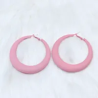 Fashion Geometric Metal Spray Paint Women's Hoop Earrings 1 Pair sku image 7