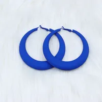 Fashion Geometric Metal Spray Paint Women's Hoop Earrings 1 Pair main image 3