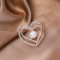 Elegant Heart Shape Flower Butterfly Imitation Pearl Alloy Rhinestone Women's Brooches main image 4