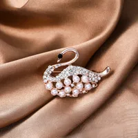 Elegant Heart Shape Flower Butterfly Imitation Pearl Alloy Rhinestone Women's Brooches sku image 6