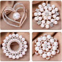 Elegant Heart Shape Flower Butterfly Imitation Pearl Alloy Rhinestone Women's Brooches main image 1