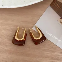 1 Pair French Style U Shape Alloy Plating Women's Earrings sku image 1