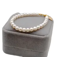 Fashion Round Pearl Titanium Steel Beaded Bracelets 1 Piece main image 3