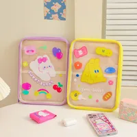 Girls Summer Cartoon Transparent Pvc 11 Inch Ipad Tablet Bag main image 3