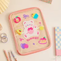 Girls Summer Cartoon Transparent Pvc 11 Inch Ipad Tablet Bag sku image 1