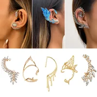 Fashion Geometric Alloy Plating Artificial Pearls Rhinestones Ear Clips 1 Piece main image 3