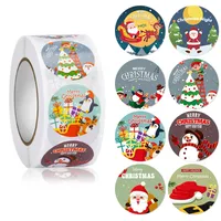 8 Patterns Santa Claus Stickers Adhesive Label Wholesale main image 2