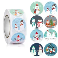 8 Patterns Santa Claus Stickers Adhesive Label Wholesale main image 4