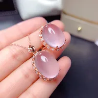 Fashion Oval Copper Inlay Artificial Gemstones Rings Necklace main image 2