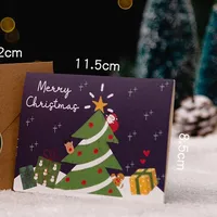 Christmas Christmas Tree Snowman Paper Party Card sku image 1