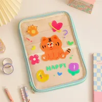 Girls Summer Cartoon Transparent Pvc 11 Inch Ipad Tablet Bag sku image 4