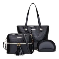 Women's Large All Seasons Pu Leather Fashion Bag Sets sku image 2