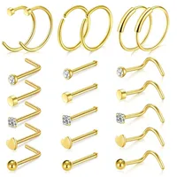 Simple Style Geometric Stainless Steel Nose Studs 1 Set main image 3