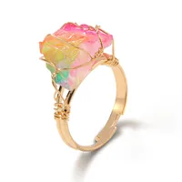 Fashion Irregular Crystal Rings 1 Piece sku image 1