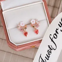 1 Pair Fashion Flower Inlay Copper Zircon Ear Studs sku image 6