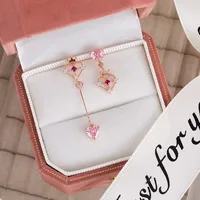 1 Pair Fashion Flower Inlay Copper Zircon Ear Studs sku image 12