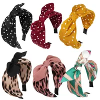 Fashion Polka Dots Bow Knot Cloth Printing Hair Band 1 Piece main image 3