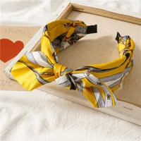 Fashion Polka Dots Bow Knot Cloth Printing Hair Band 1 Piece sku image 6