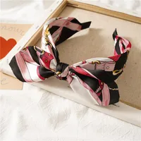 Fashion Polka Dots Bow Knot Cloth Printing Hair Band 1 Piece sku image 7