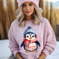 Unisex Hoodies Long Sleeve Printing Christmas Penguin Gingerbread main image 5