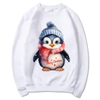 Unisex Hoodies Long Sleeve Printing Christmas Penguin Gingerbread main image 3