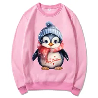 Unisex Hoodies Long Sleeve Printing Christmas Penguin Gingerbread main image 2