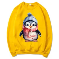 Unisex Hoodies Long Sleeve Printing Christmas Penguin Gingerbread main image 1