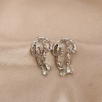 1 Pair IG Style Bow Knot Pleated Alloy Artificial Rhinestones Ear Cuffs Ear Studs main image 2