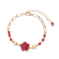 Sweet Flower Alloy Plating Women's Bracelets sku image 4