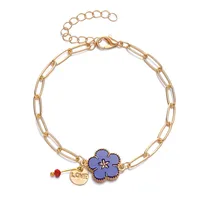 Sweet Flower Alloy Plating Women's Bracelets sku image 7