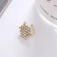 Wholesale Jewelry Simple Style Commute Geometric Metal Rhinestones Inlay Ear Cuffs sku image 1