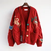 Women's Sweater Long Sleeve Sweaters & Cardigans Embroidery Casual Embroidery main image 3