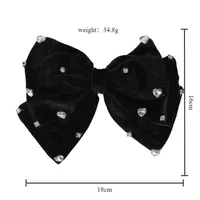 Shiny Bow Knot Cloth Inlay Rhinestones Hair Clip main image 6