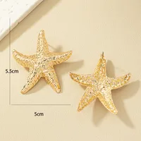 1 Pair Hawaiian Beach Starfish Plating Alloy Ear Studs main image 1