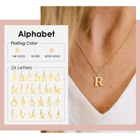 Stainless Steel Titanium Steel Simple Style Classic Style Plating Letter Pendant Necklace main image 2