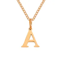 Stainless Steel Titanium Steel Simple Style Classic Style Plating Letter Pendant Necklace main image 4