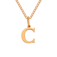 Stainless Steel Titanium Steel Simple Style Classic Style Plating Letter Pendant Necklace sku image 32