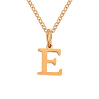 Stainless Steel Titanium Steel Simple Style Classic Style Plating Letter Pendant Necklace sku image 36