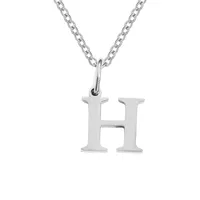 Stainless Steel Titanium Steel Simple Style Classic Style Plating Letter Pendant Necklace sku image 24