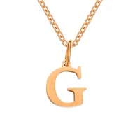 Stainless Steel Titanium Steel Simple Style Classic Style Plating Letter Pendant Necklace sku image 40