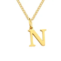 Stainless Steel Titanium Steel Simple Style Classic Style Plating Letter Pendant Necklace sku image 51